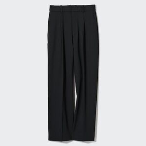 Uniqlo Wide Leg Pleated Trouser in Black
